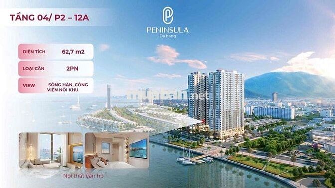 Cực hot! Căn hộ 2PN view sông Hàn+ pháo hoa diff SƠ HỮU NGAY HÔM NAY