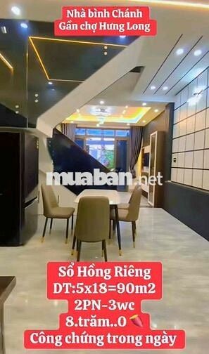 NHÀ 1 TRỆT 1 LẦU Ở HƯNG LONG, 3PN-2WC 800trieu