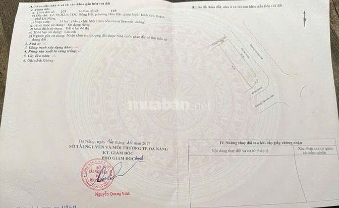 BÁN ĐẤT 2 MẶT TIỀN – KHU TÁI ĐỊNH CƯ ĐÔNG HẢI, HÒA HẢI, NGŨ HÀNH SƠN –