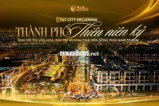 Bán nền nhà phố liền kề T&T Long Hậu 80m2 sổ đỏ vay NH 70% ưu đãi 200t