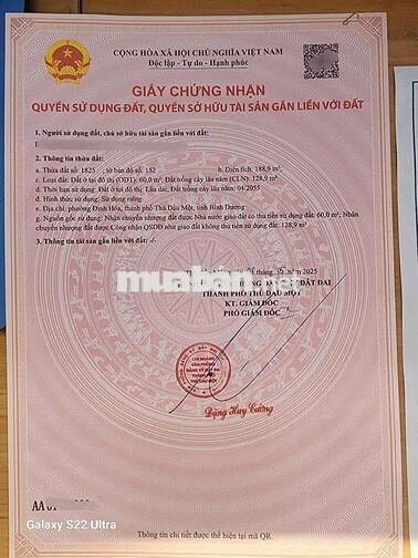 Bán nhanh đất Định Hòa (cũ) Chánh Hiệp TP.HCM, thổ cư, đường 5m thông