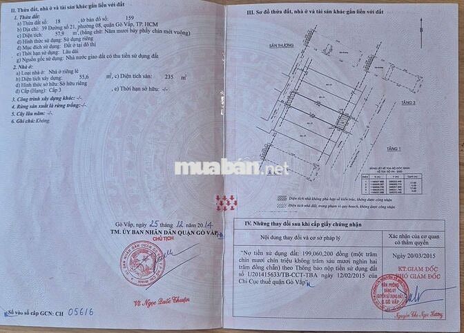 Chính chủ bán nhà 2 mặt tiền số 39 Đường Số 21, phường 8 quận gò vấp