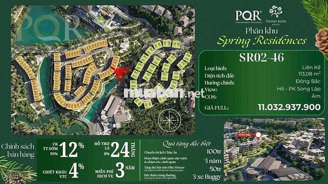Nhà phố liền kề phân khu Spring Residences của dự án Thanhxuanvalley