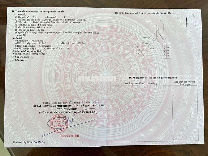 Nhà đã hoàn công ngay khu dân cư trung tâm Long Hải. Gần biển và chợ.