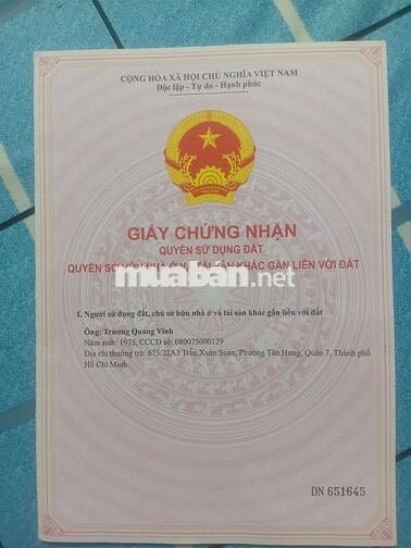 Đất thổ cư cần đước long an sổ hồng có hoa hồng