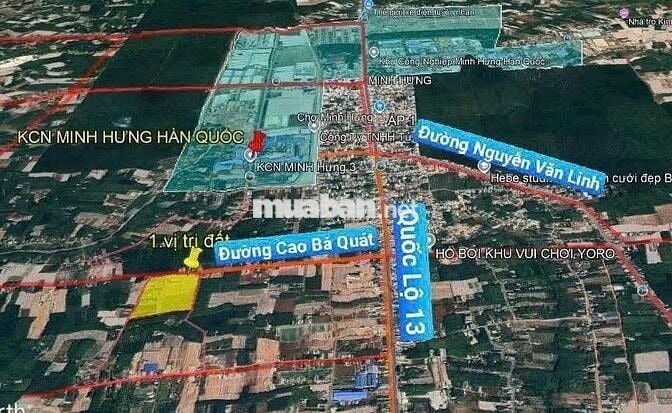200m2 đất mặt tiền đường nhựa, ngay KCN Becamex Chơn Thành