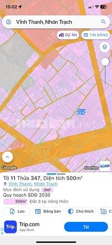 BÁN GẤP đất ngay đường 25C và Hùng Vương, Vĩnh Thanh, Nhơn Trạch. 