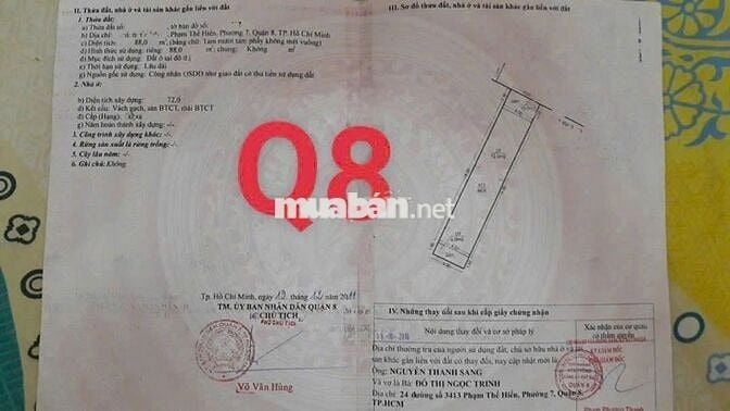 Bán gấp nhà cấp 4 hẻm 1/ đường Phạm Thế Hiển , P7,Quận 8 ở KDC Phú Lợi