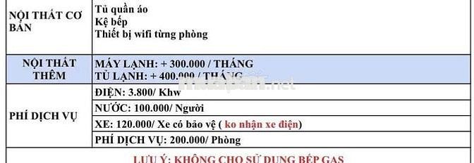 CHO THUÊ PHÒNG TRỌ FULL NỘI THẤT TẠI PHAN HỮU ÍCH GẦN LÀNG HOA