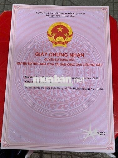 CHÍNH CHỦ BÁN ĐẤT GÓC 2 MẶT TIỀN SÁT NHÀ VĂN HÓA, KHU ĐẤU GIÁ DỤC TÚ 1
