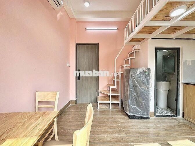 NGAY PHỐ ẨM THỰC PHAN XÍCH LONG,CĂN HỘ GÁC LỬNG BALCONY FULL TIỆN NGHI