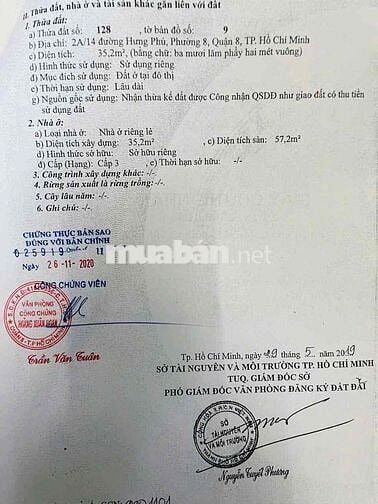 Bán nhà Đường Hưng Phú P8 Q8.Tphcm