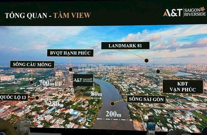 A&T Saigon Riverside  F0 CĐT: 1PN 1.7 tỷ -1PN+ 2.2 tỷ- 2PN 3 tỷ -3PN