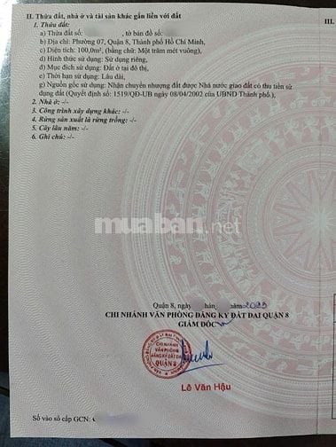 Bán đất MT đường 35A Trịnh Quang Nghị P7 Q8, đường 20m sổ sẵn cc liền