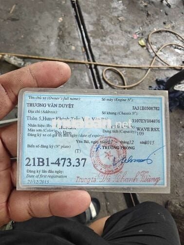 Em có con rsx đắng ký tháng 12 2016