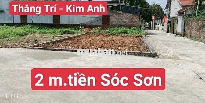 2. 1x tỷ Lô 2 mặt tiền Sóc Sơn Thắng Trí kim Anh full thổ cư đẹp hiếm
