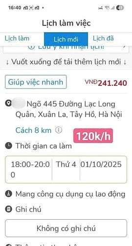 Tuyển giúp việc theo giờ - Thu nhập tốt