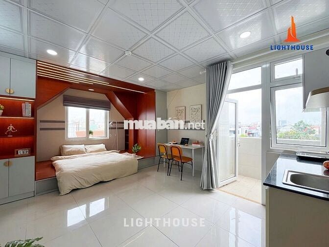 STUDIO 1PN BAN CÔNG  FULL NỘI THẤT  MÁY GIẶT RIÊNG  ĐẶNG THÙY TRÂM