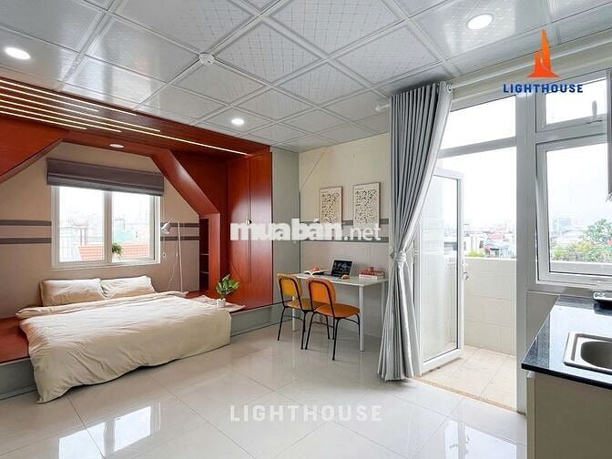 STUDIO 1PN BAN CÔNG  FULL NỘI THẤT  MÁY GIẶT RIÊNG  ĐẶNG THÙY TRÂM