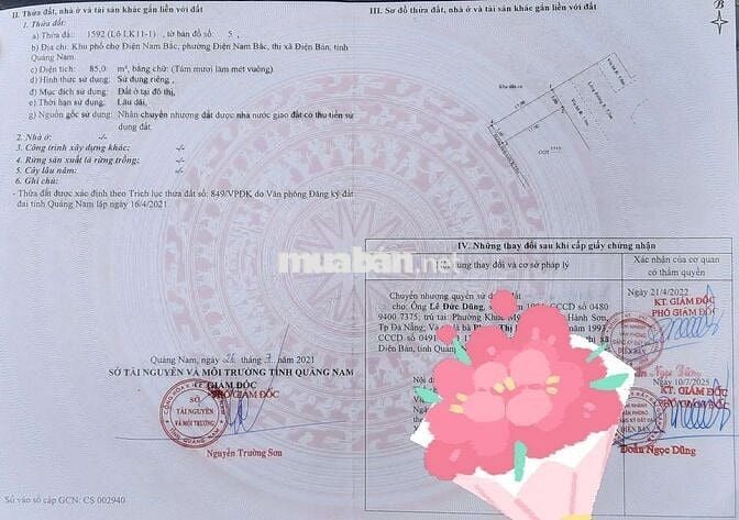 Bán đất trục chính 7,5m cách chợ vài bước chân