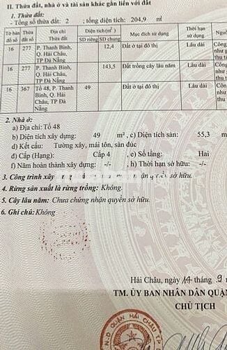 Bán nhà kiệt đường Bắc Đẩu, Thanh Bình, Đà Nẵng