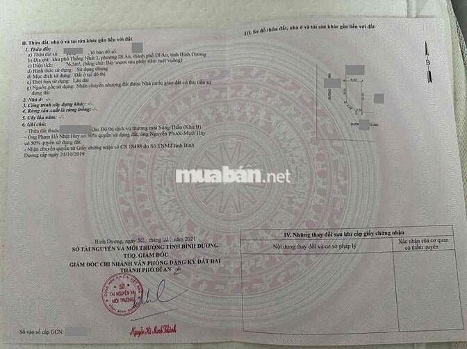 Đất góc 2 mặt tiền gần Vincom Dĩ An, phường Dĩ An, Tp Dĩ An
