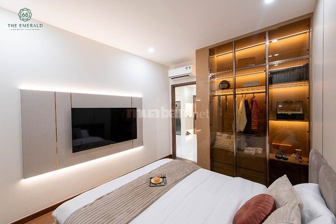Hot deal! Căn góc The Emerald 68 2PN 2WC ban công lồi,hỗ trợ lãi 5 năm