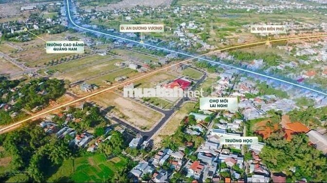 LÔ ĐẤT MẶT TIỀN 126M2(6X21),ĐƯỜNG 7.5M CÁCH HỘI AN 3P DI CHUYỂN