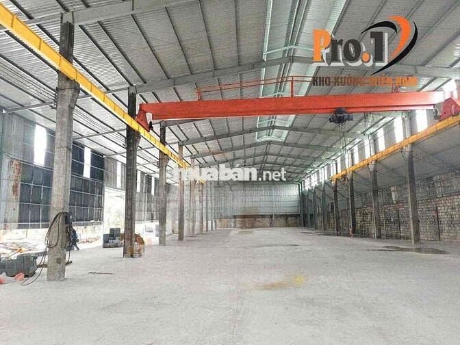 Cho thuê xưởng có sẵn cẩu trục,Trạm điện 2000kva ,gần KCN thanh Phú
