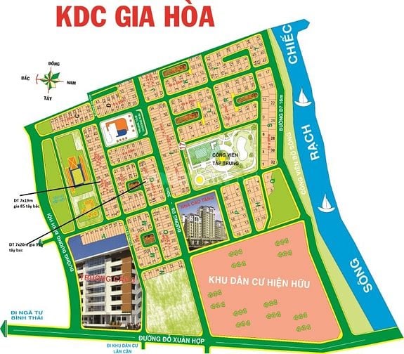 Bán đất dự án Gia Hòa quận 9 cũ diện tích 154m2 đường 16m góc ngã 4