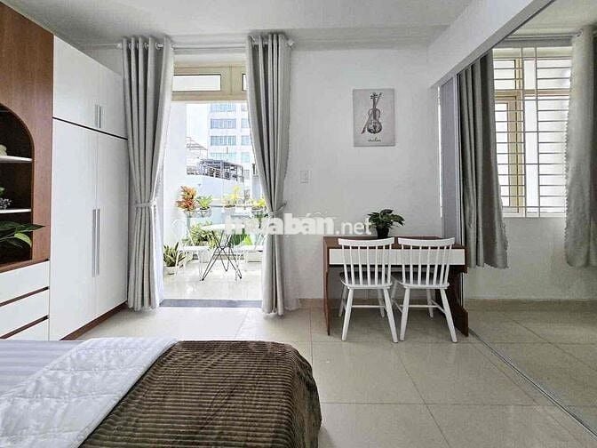 1PN Tách Bếp - Ban Công Lớn 🌇 Hẻm oto Full nội thất 100%