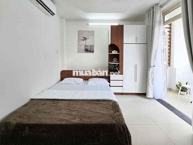 1PN Tách Bếp - Ban Công Lớn 🌇 Hẻm oto Full nội thất 100%