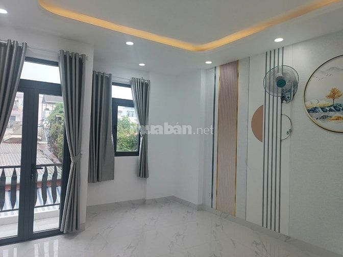 Nhà mới 4 tầng, 57m², 4PN, xe hơi tới cửa, đường Đất Mới, Bình Tân