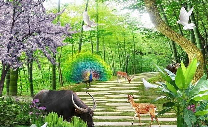 Tranh gạch 3d ốp tường rào - CXV54