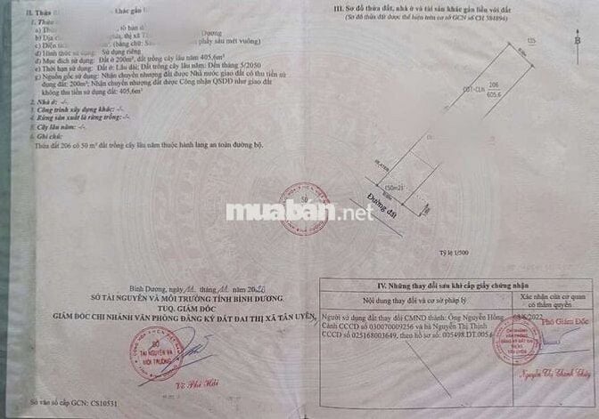 Bán đất full thổ cư 600m xây trọ kcn. Visip3 hội Nghĩa Tân Uyên