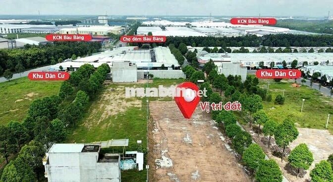 Đất nền chợ đêm lai uyên Bàu Bàng 5x30 có 2 lô liền kề full thổ cư shr