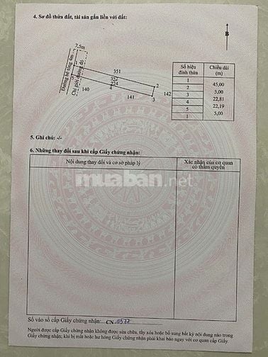Bán lô đất 5x45 thổ cư 100% đối diện TT hành chính công xã Mỹ Hạnh mới