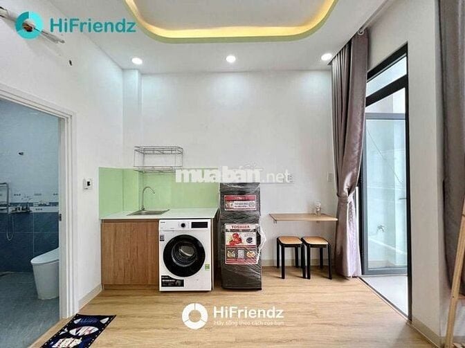 Studio full nội thất có bancol siêu xịn sò gần Ngã Tư Bốn Xã