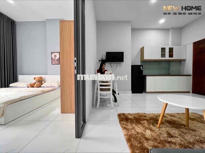 CHO THUÊ CĂN HỘ BAN CÔNG TÁCH BẾP FULL NỘI THẤT 50M2 BỜ KÈ HOÀNG SA