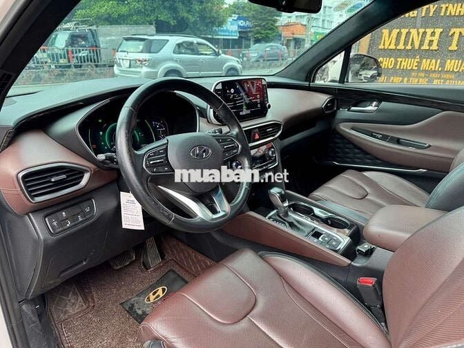 Hyundai Santafe 2019 Premium 2.2D dầu,màu trắng