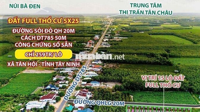 ĐƯỜNG SỎI ĐỎ QUY HOẠCH 20M. TÂN CHÂU- TÂY NINH