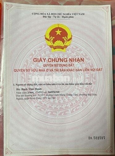 Nhà trệt lầu lộ ô tô kế chợ Bình Thủy