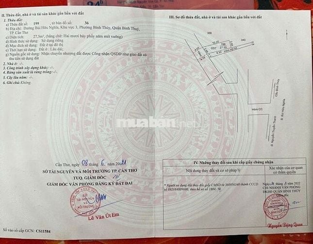 Nhà trệt lầu lộ ô tô kế chợ Bình Thủy