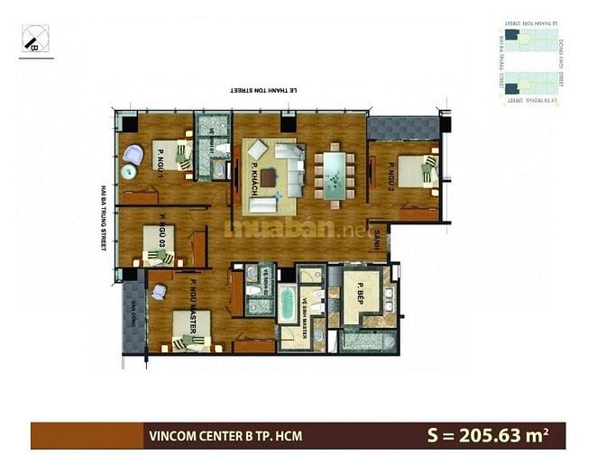 Bán Căn hộ cao cấp Vinhomes Đồng Khởi Q1 4 phòng ngủ 205m2