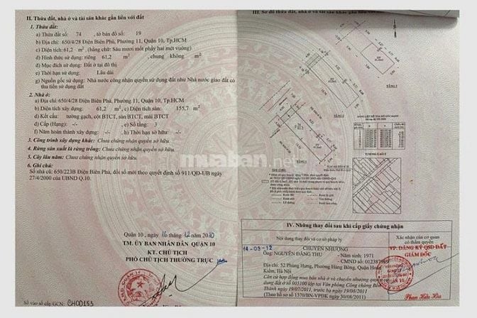 Bán Nhà MẶT TIỀN 616-618-620-622A  Điện Biên Phủ, phường 11, Quận 10