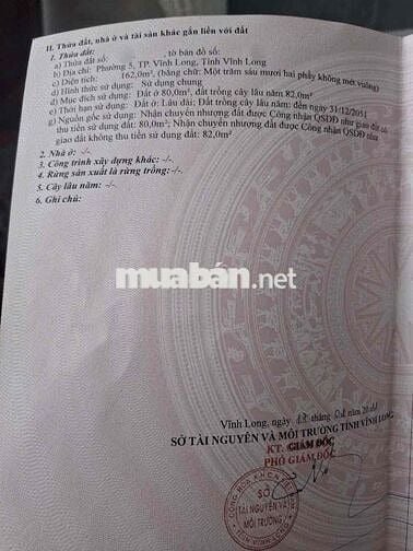 NỀN DT NỞ HẬU PHONG THỦY TỐT. - ĐƯỜNG DAL 3M LIÊN THÔNG, P.5(nay P.Th