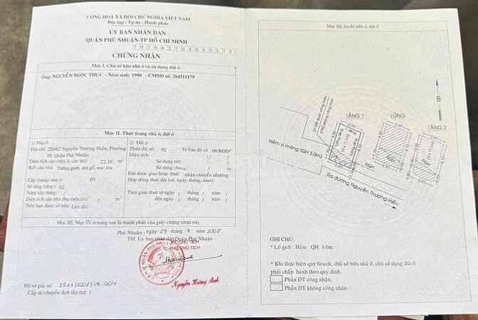 Nhà 1 trệt 2 lầu mới full nội thất vị trí trung tâm Phú Nhuận