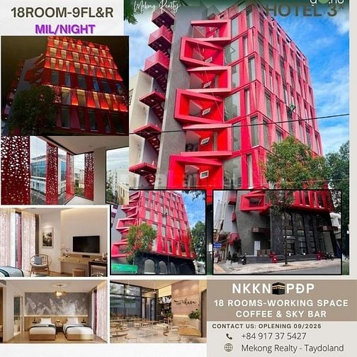 🏧𝐂𝐇𝐎 𝐓𝐇𝐔𝐄̂ Cao Ốc 9 tầng (18CHDV & MBKD) BẾN NK_góc 2MT MỚI 