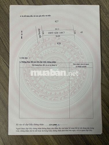 240m2 đất thổ cư TT Trảng Bàng - Ngay KCN Phước Đông - SHR giá 850tr