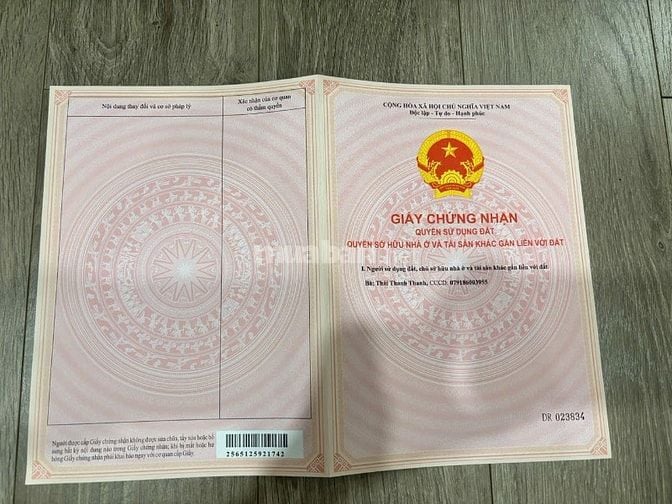 Bán Đất : Ấp Long Khương, xã Long Thành Nam, huyện Hòa Thành, Tây Ninh